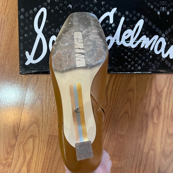 Sam Edelman tawny brown leather booties. - Picture 2 of 11